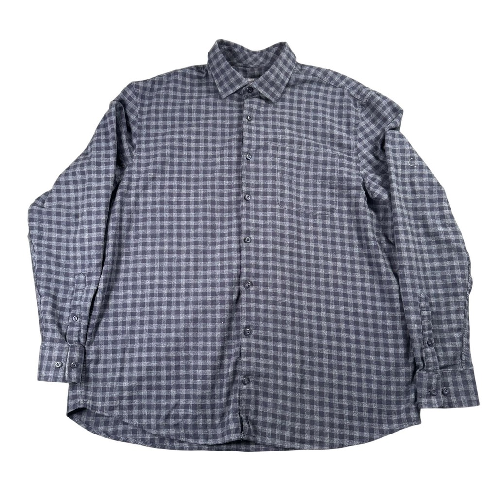 Johnnie-O Orion Hangin Out Shirt Mens XL Blue Flannel Long Sleeve Button Down
